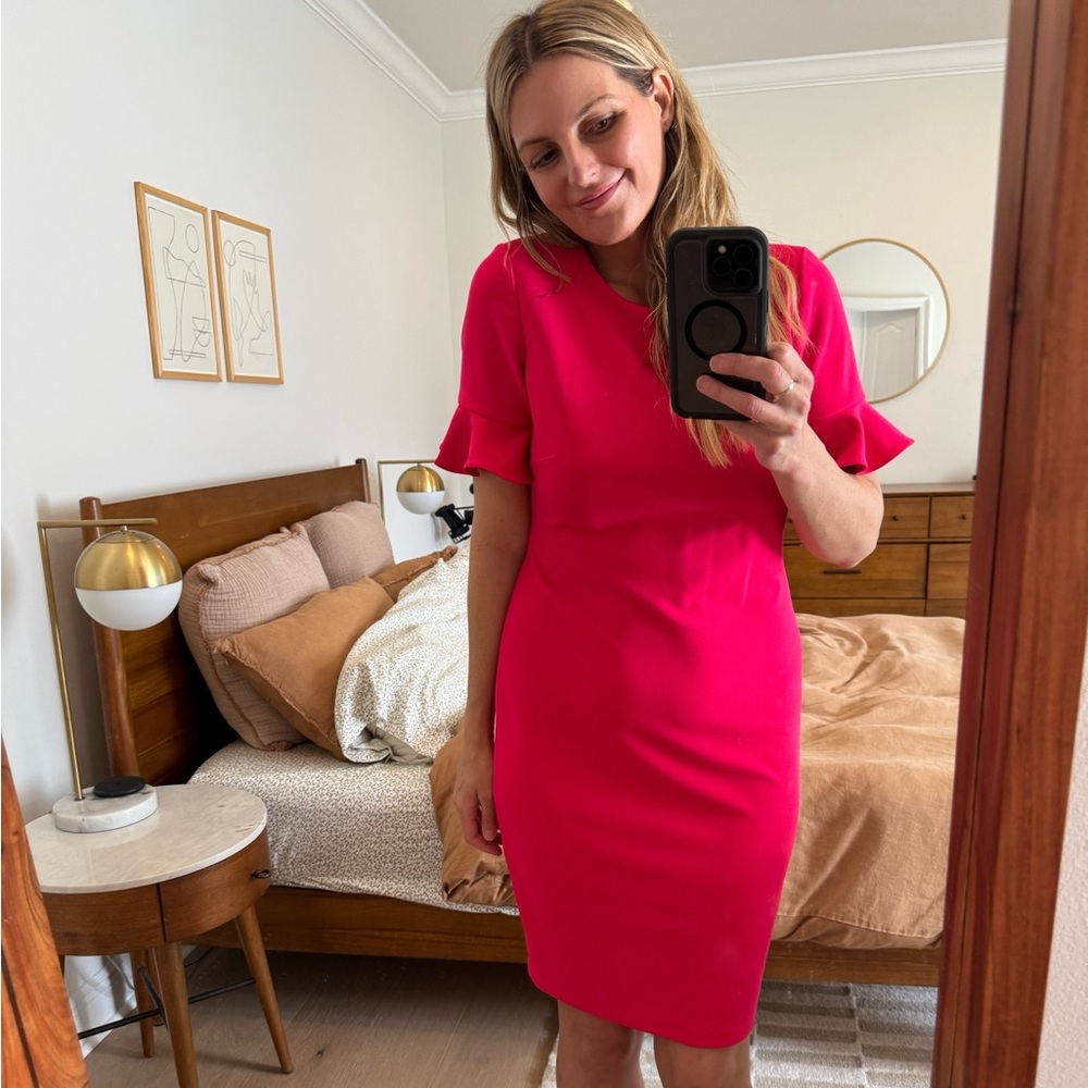 Calvin Klein bright pink dress